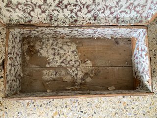Baúl antiguo de madera para restaurar