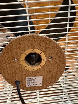 Ventilador CREATE Beige/Negro Estilo Industrial