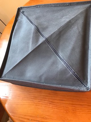 Organizador de cajones de tela gris