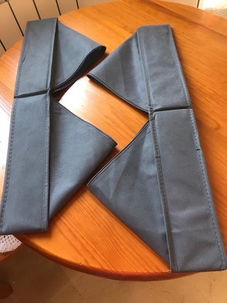 Organizador de cajones de tela gris