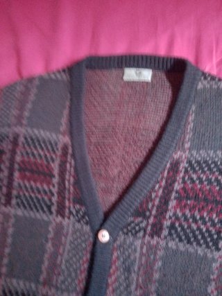 Jersey Joinexsa Hombre Cuadros Gris Rojo