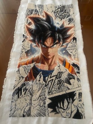 Cuadro Punto de Cruz Goku Anime