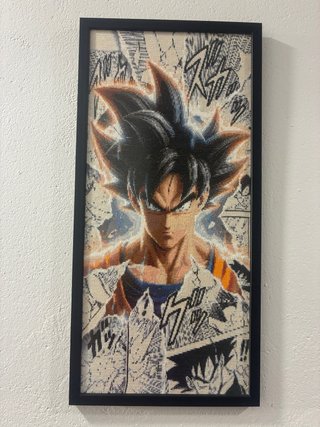 Cuadro Punto de Cruz Goku Anime