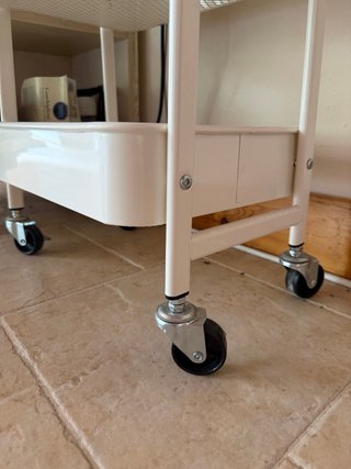Carrito Auxiliar Cocina Blanco Madera