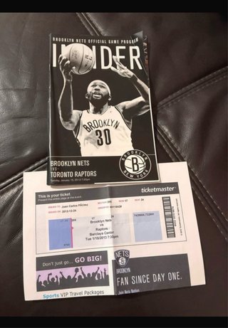 Lote: Ticket y Programa NBA Brooklyn Nets