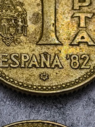 Lote 9 monedas 1 pesetas - años 72 - 73 y 75 al 81