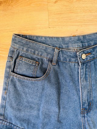 Pantalones Cargo Y2K Skater Anchos Azules