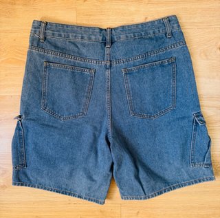 Pantalones Cargo Y2K Skater Anchos Azules