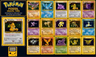 Cartas Pokémon Fossil Inglés (1999)