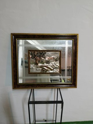 Cuadro Decorativo Metálico y Madera
