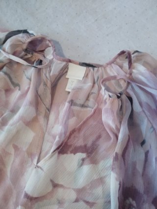 Vestido gasa estampado floral talla S oversize
