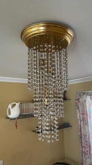 Lámpara Palwa cascada cristal y metal NO ENVIO
