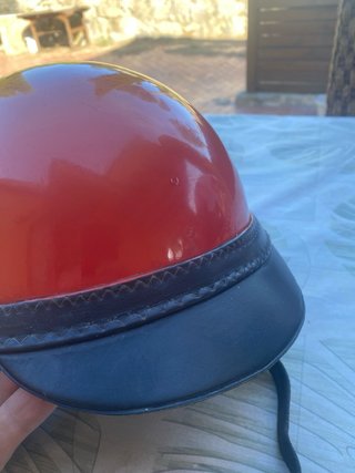 Casco Moto Vintage Rojo Duraleu-Forte