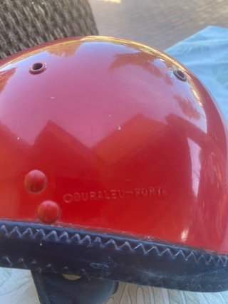 Casco Moto Vintage Rojo Duraleu-Forte