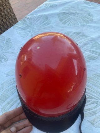 Casco Moto Vintage Rojo Duraleu-Forte