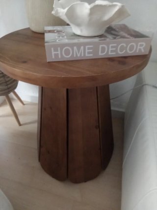 Mesa auxiliar madera maciza
