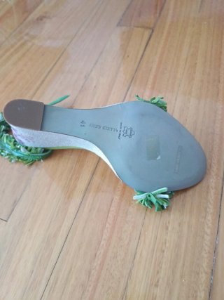 Sandalias cuña Miss Sixty verde y blanco