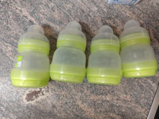 Lote 4 Biberones Mam Verde y Transparente