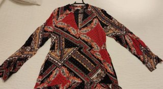 Vestido estampado oriental