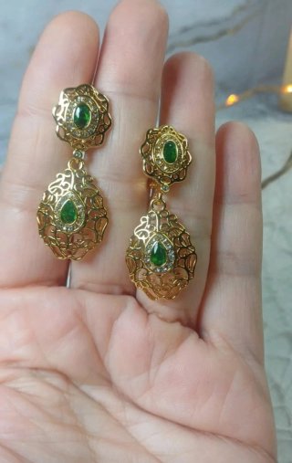 Pendientes Vintage Isabelinos Chapado Oro 18k