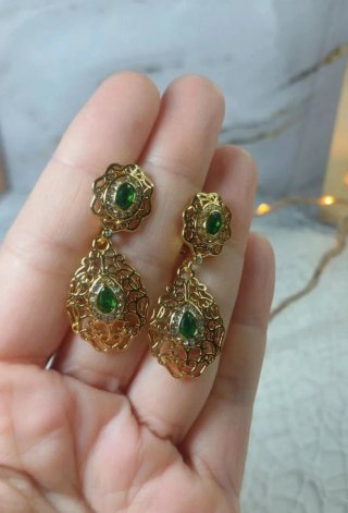 Pendientes Vintage Isabelinos Chapado Oro 18k