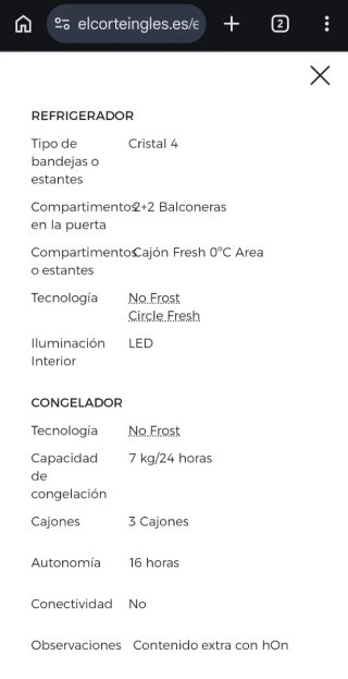 Frigorífico Candy Total No Frost Blanco