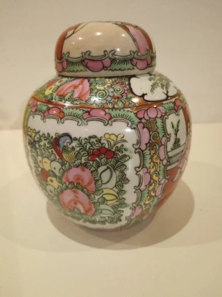 Tibor de porcelana pintado a mano, Macao