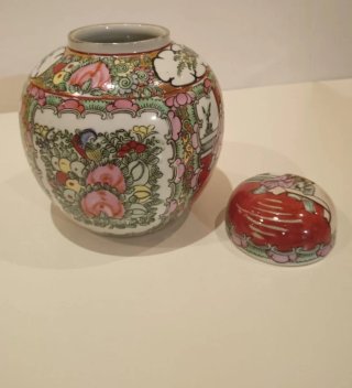 Tibor de porcelana pintado a mano, Macao