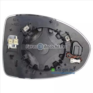 Cristal+Base Espejo Retrovisor Izquierdo Convexo