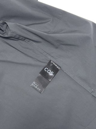 COS Oversized Utility Shirt Dark Grey Boxy Short S