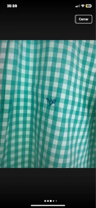 Camisa cuadros verde nueva
