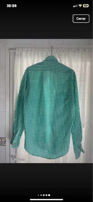 Camisa cuadros verde nueva