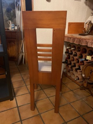 Lote 6 Sillas Comedor Madera Tapizadas Beige