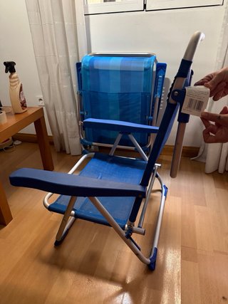Sillas de playa reclinables azules