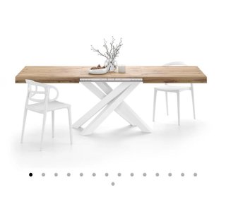 Mesa comedor extensible madera y metal