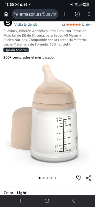 2 Biberones Suavinex Zero Zero