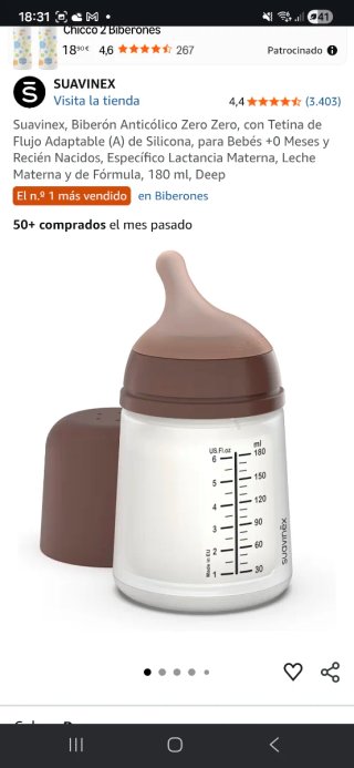 2 Biberones Suavinex Zero Zero