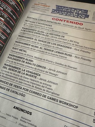 White Dwarf Nº7 España 1994 Warhammer/ Oldhammer