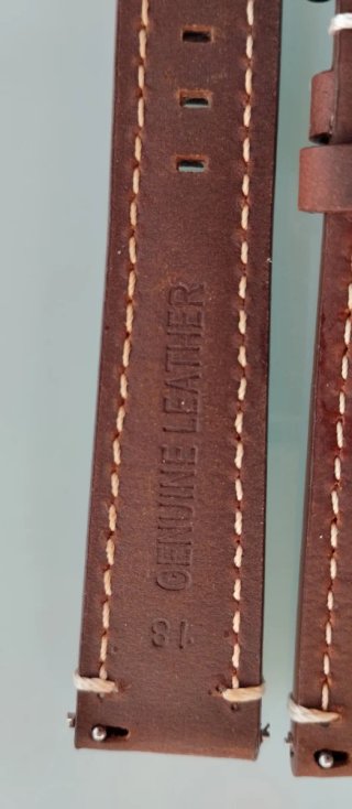 Correa de cuero para reloj 18mm marrón