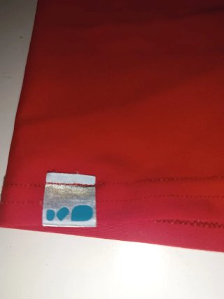 Costume bimbo 6 anni rosso e turchese