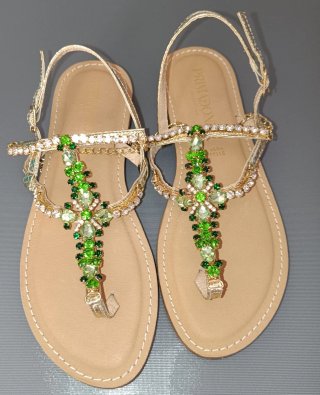Sandali gioiello donna n.40, vera pelle nuovi