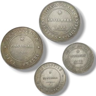 🇪🇦 2 MONEDAS REVOLUCIÓN CANTONAL 1873