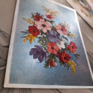 Lote de 2 Postales Vintage años 70 Brillantes