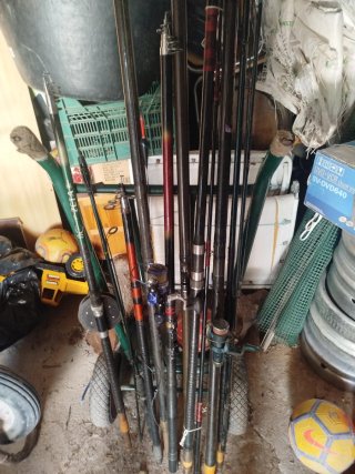 Cañas y carretes de pesca