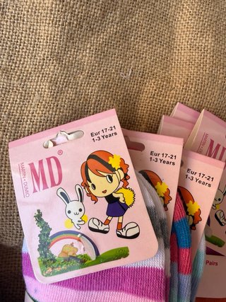 6 packs de 3 calcetines cada uno 1-3 años