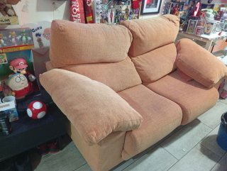 Sofá cama 2 plazas naranja