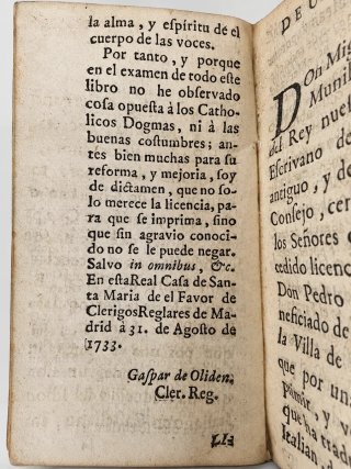 Libro antiguo Pablo de Medici 1734