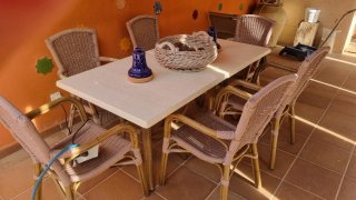 Conjunto 6 Sillas y 2 Mesas Exterior