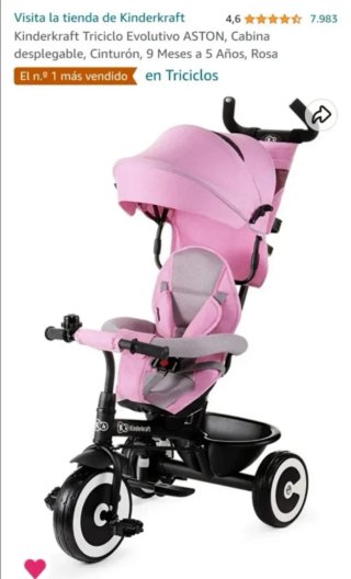 Triciclo evolutivo 5 en 1 rosa