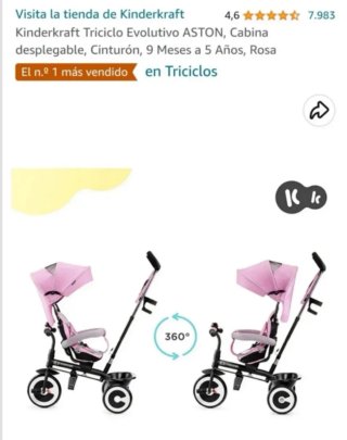 Triciclo evolutivo 5 en 1 rosa
